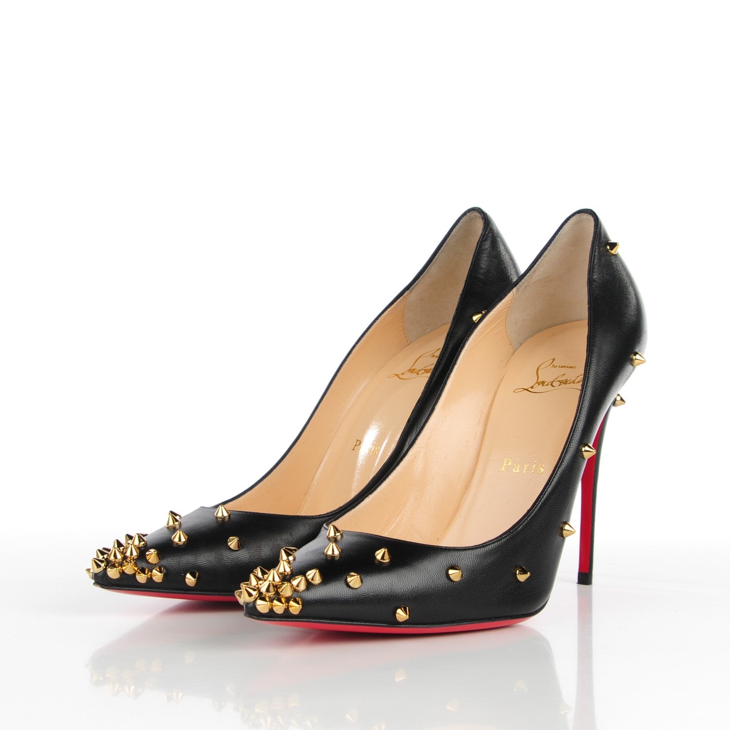 Christian Louboutin Kid Degraspike 120 Pumps 39.5 Black 3 of 8