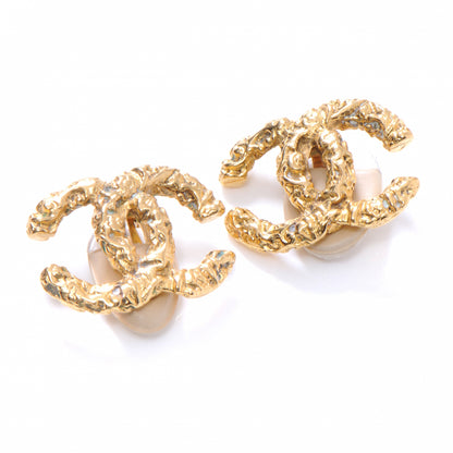 Chanel Antique CC Clip On Earrings Gold 1 of 3