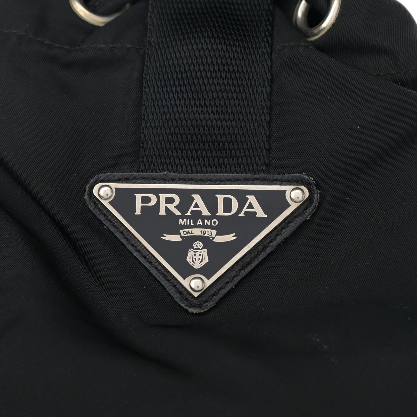 Nylon Vela Drawstring Pouch Black