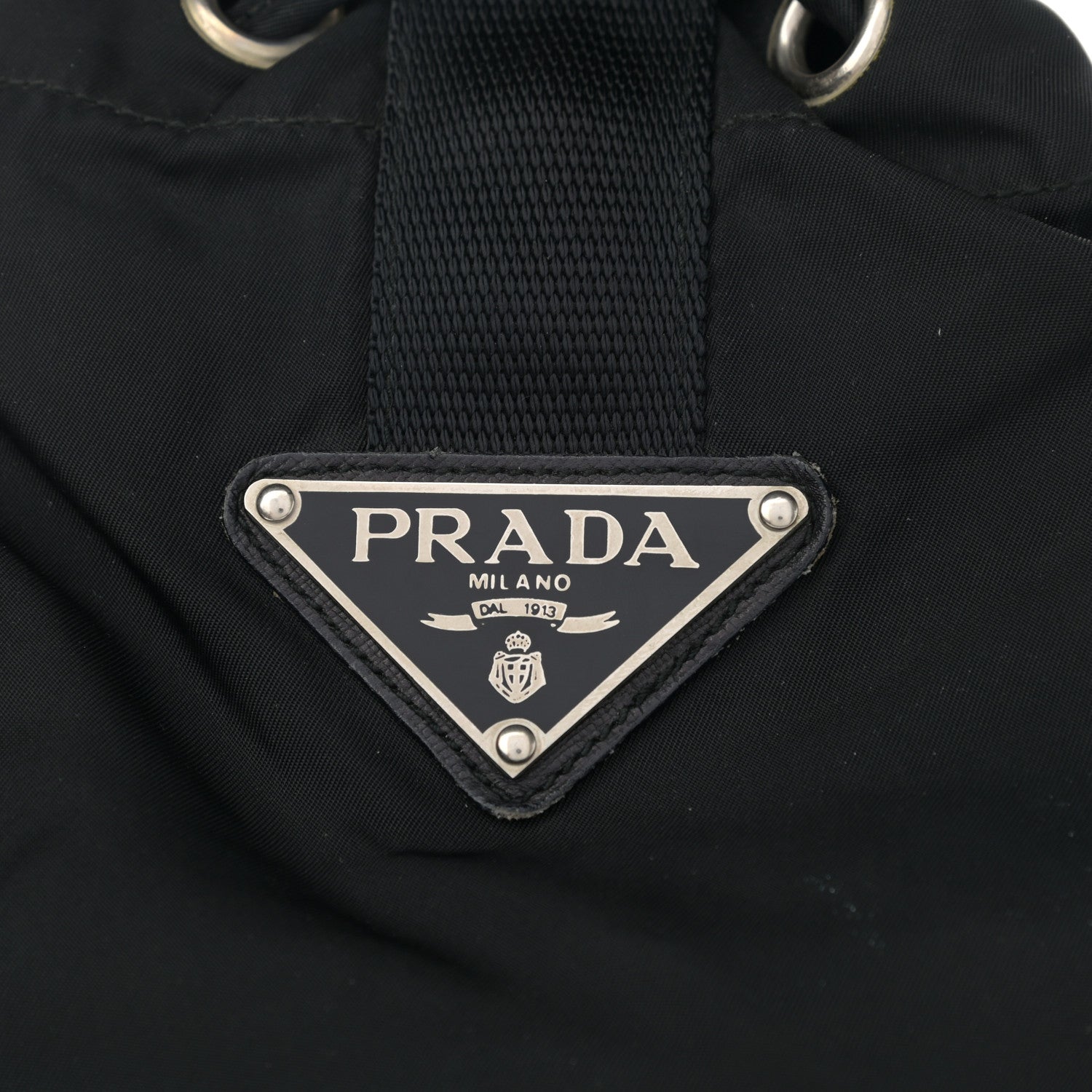 Prada Nylon Vela Drawstring Pouch Black 8 of 10