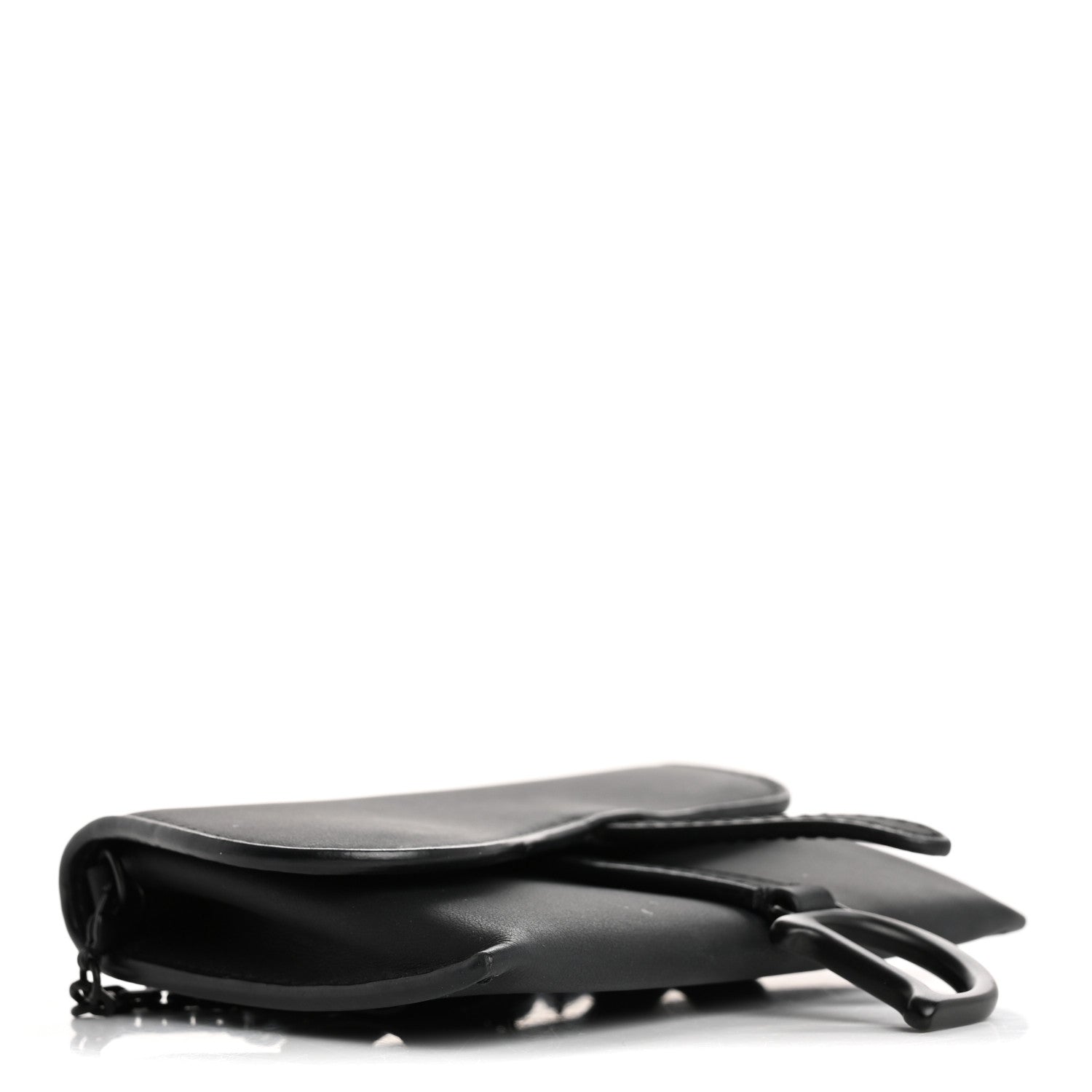 Christian Dior Ultra Matte Calfskin Nano Saddle Chain Pouch Black 4 of 13