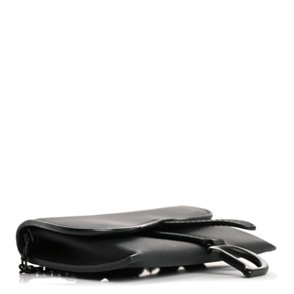 Christian Dior Ultra Matte Calfskin Nano Saddle Chain Pouch Black 4 of 13
