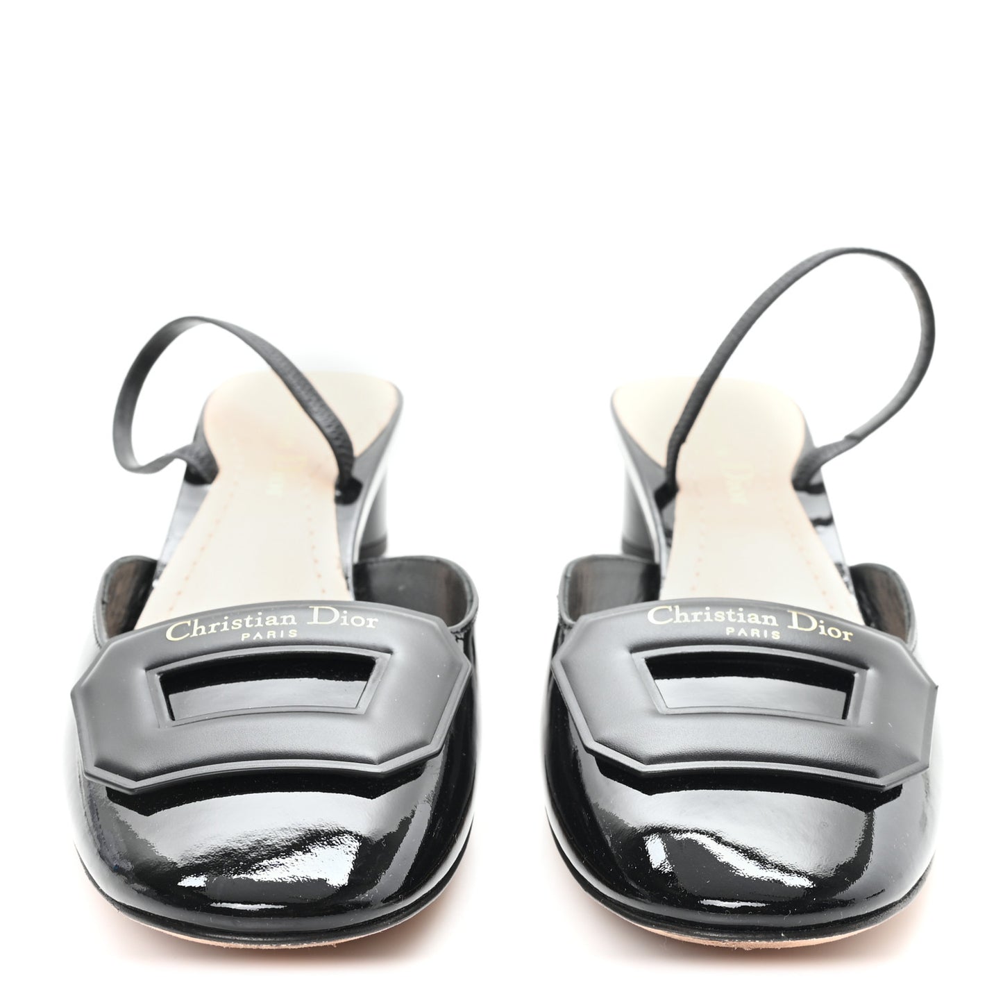 Patent Dior Day Slingback 35mm Pumps 38 Black