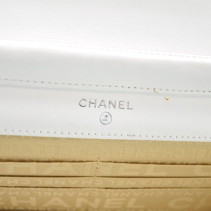 Chanel Lambskin Wallet On Chain White 8 of 10