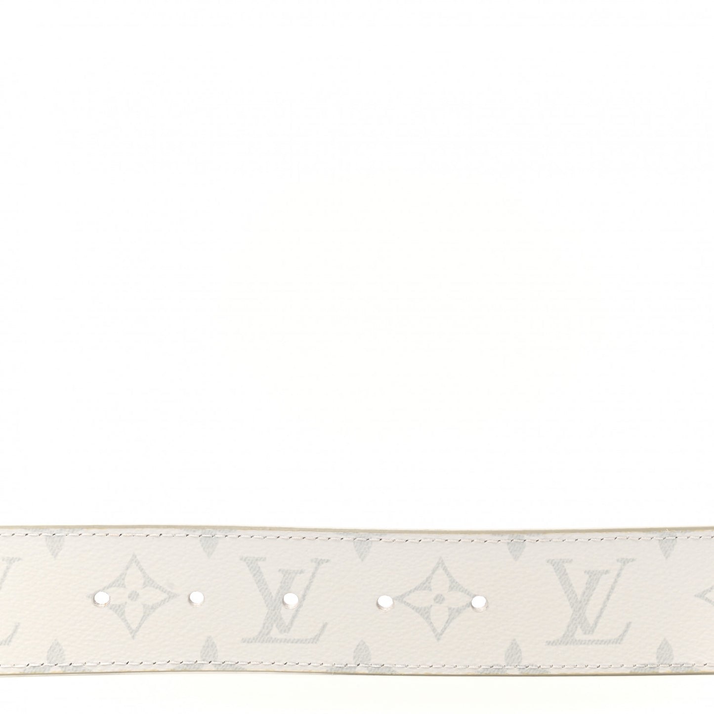 Taiga Monogram 40mm LV Initiales Belt 90 34 White