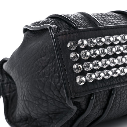 Alexander Wang Pebbled Lambskin Inside Out Rockie Black Clear Resin Hardware 6 of 13
