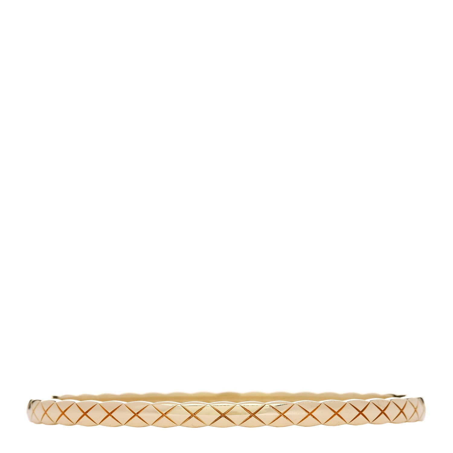 Chanel 18K Yellow Gold Mini Coco Crush Bangle Bracelet S 1 of 4