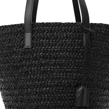 Saint Laurent Raffia Medium Panier Bag Black 7 of 9