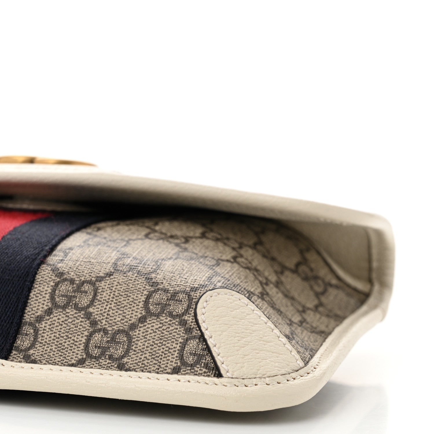 Gucci GG Supreme Monogram Web Small Ophidia Belt Bag 80 32 Beige Ebony White 10 of 10