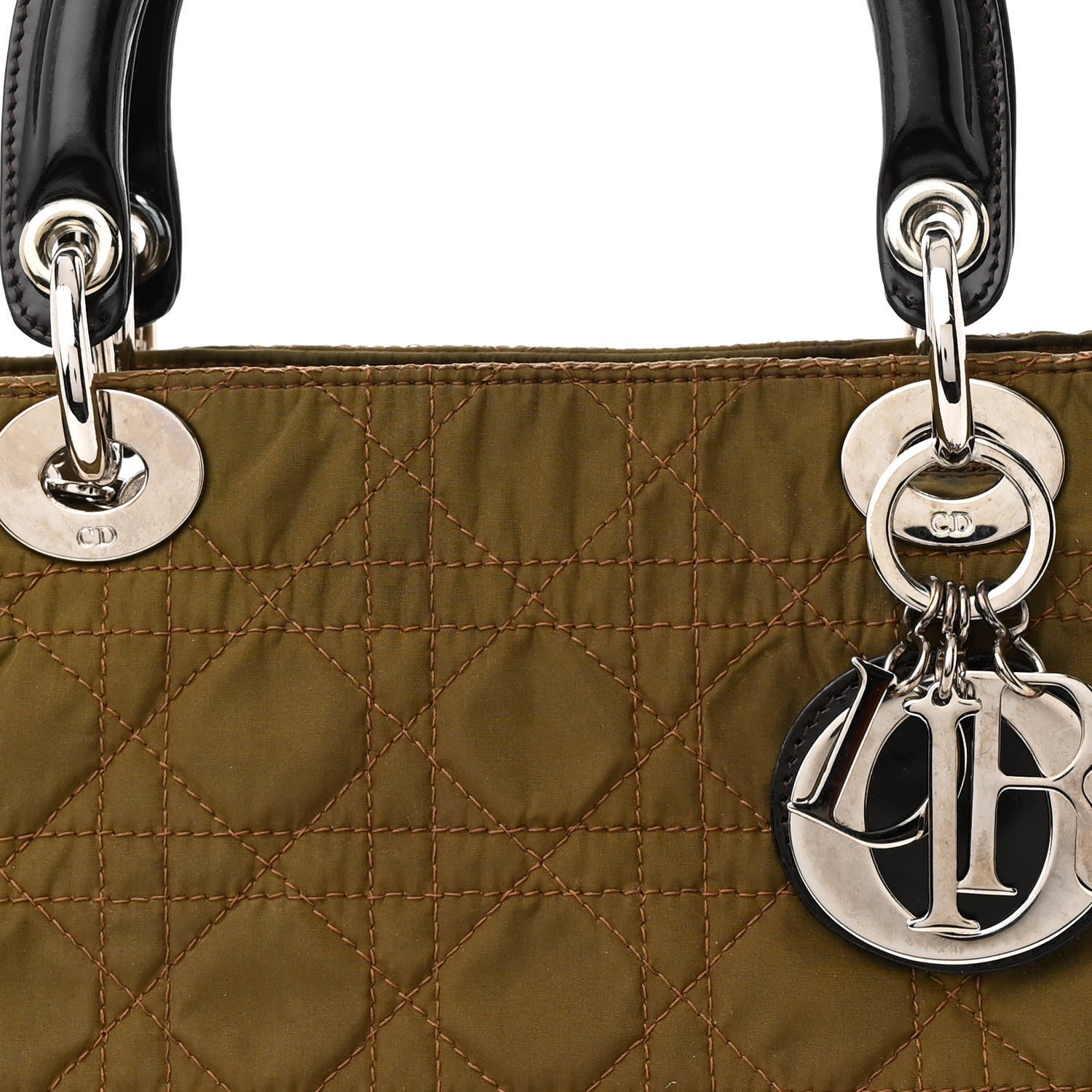 Christian Dior Nylon Cannage Medium Lady Dior Brown 8 of 11