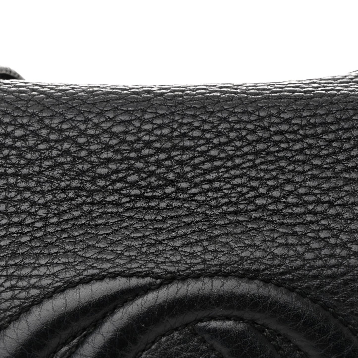 Pebbled Calfskin Small Soho Hobo Black