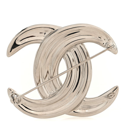 Chanel Baguette Crystal CC Brooch Silver 2 of 4