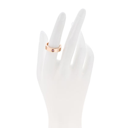 Cartier 18K Pink Gold Pink Sapphire 5.5mm LOVE Ring 54 6.75 2 of 5