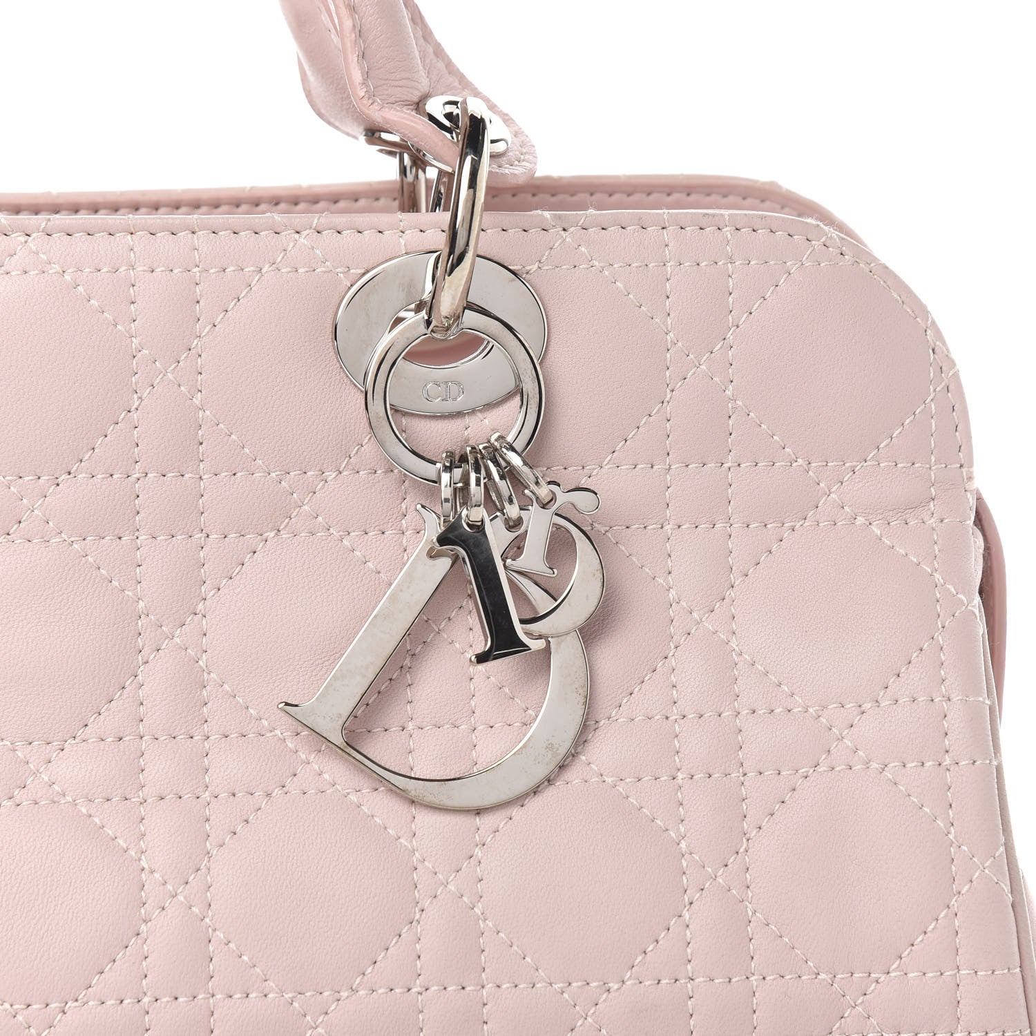 Christian Dior Lambskin Cannage Soft Lady Dior Satchel Light Pink 12 of 14