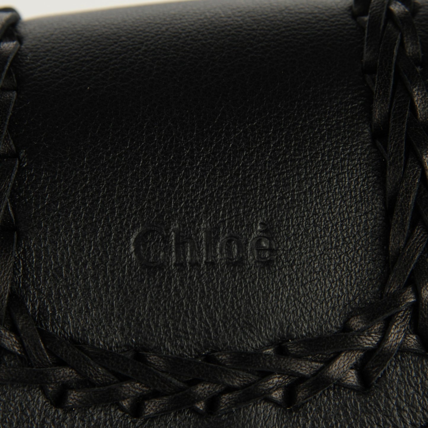 Calfskin Braided Mini Hudson Shoulder Bag Black