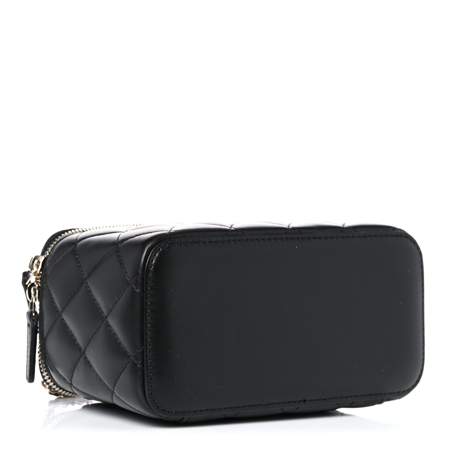 Chanel Lambskin Quilted Small Top Handle Vanity Case With Chain Black 4 of 10
