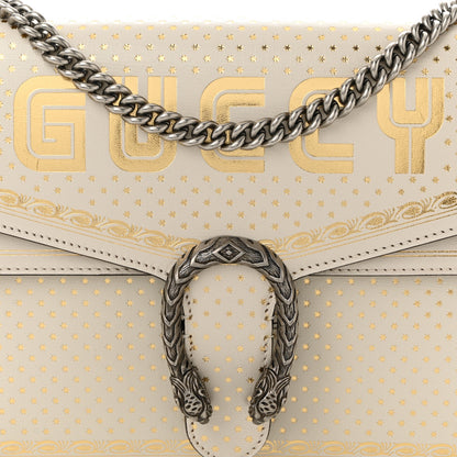 Gucci X SEGA Calfskin GUCCY Stars Medium Dionysus Shoulder Bag Mystic White Gold 8 of 11
