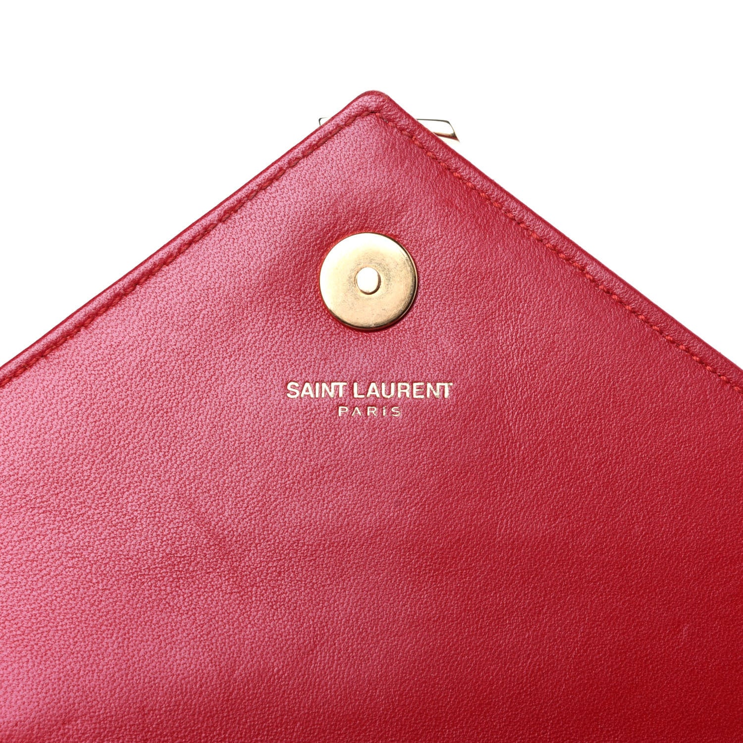 Saint Laurent Nappa Matelasse Chevron Classic Monogram Baby Chain Bag New Red 8 of 14
