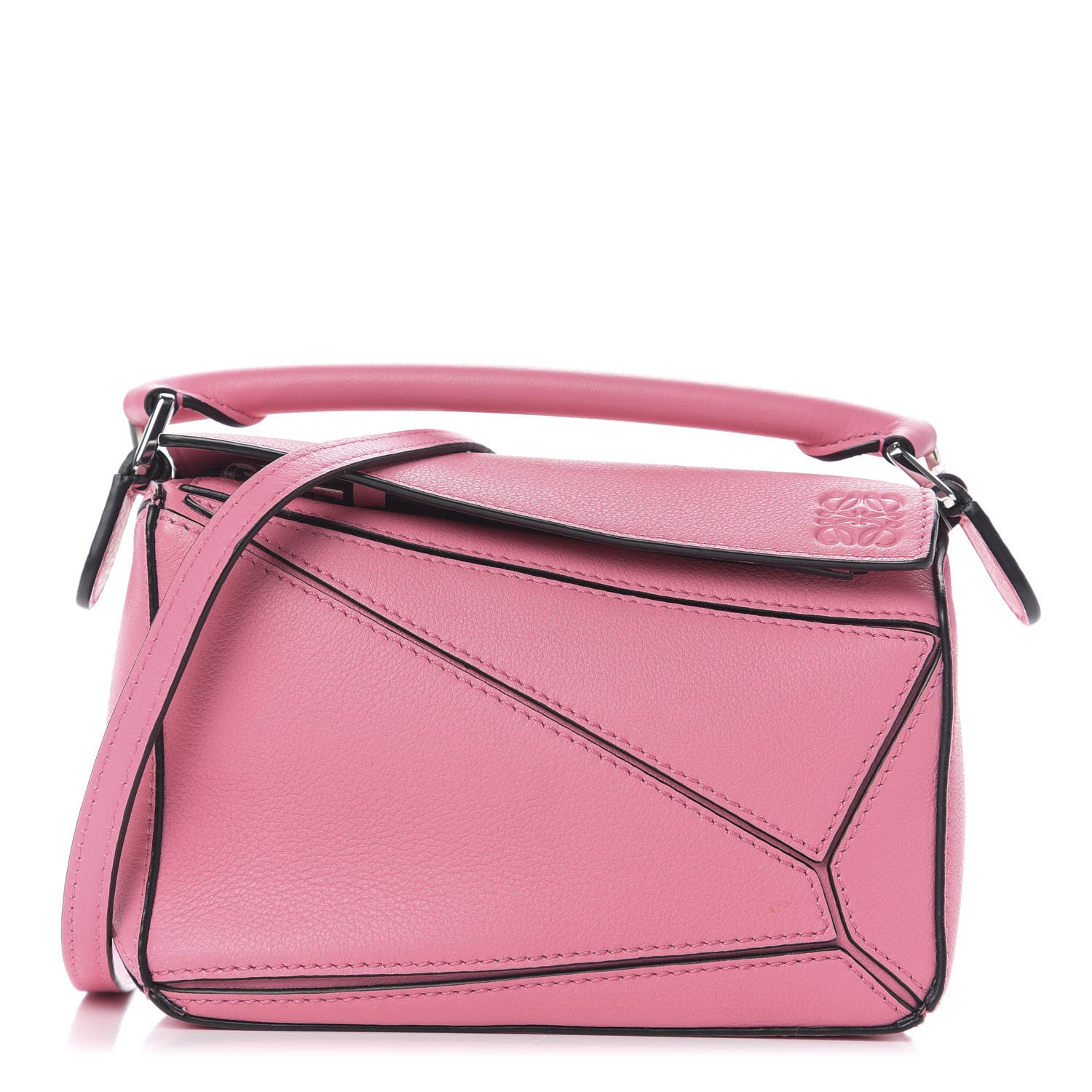 Loewe Calfskin Mini Puzzle Bag Wild Rose 1 of 9