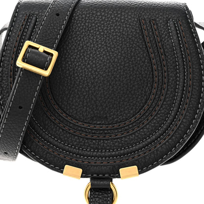Chloe Calfskin Mini Marcie Round Crossbody Bag Black 8 of 10