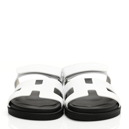 Hermes Calfskin Womens Chypre Sandals 39 White 2 of 9