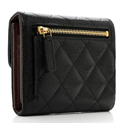 Chanel Caviar Quilted Compact Flap Wallet Black 3 of 9