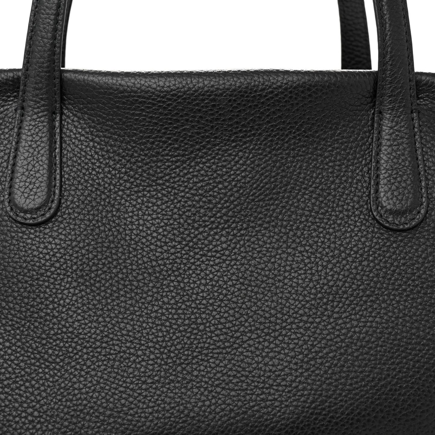 Pebbled Calfskin Everyday Zip Tote Black