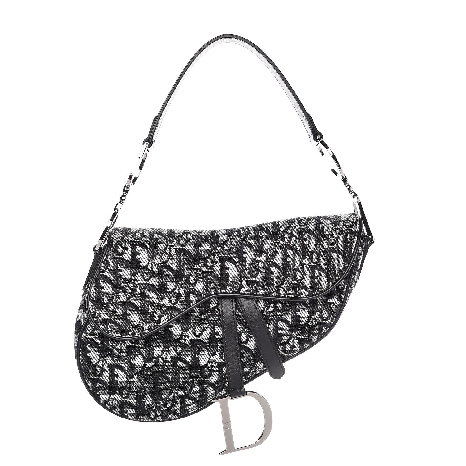 Christian Dior Monogram Saddle Bag Black 1 of 7