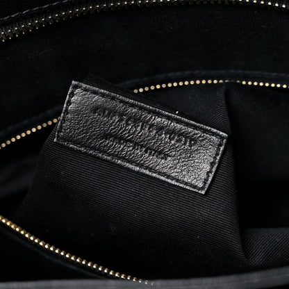 Saint Laurent Grain De Poudre Matelasse Chevron Medium Tribeca Shopping Bag Black 7 of 13