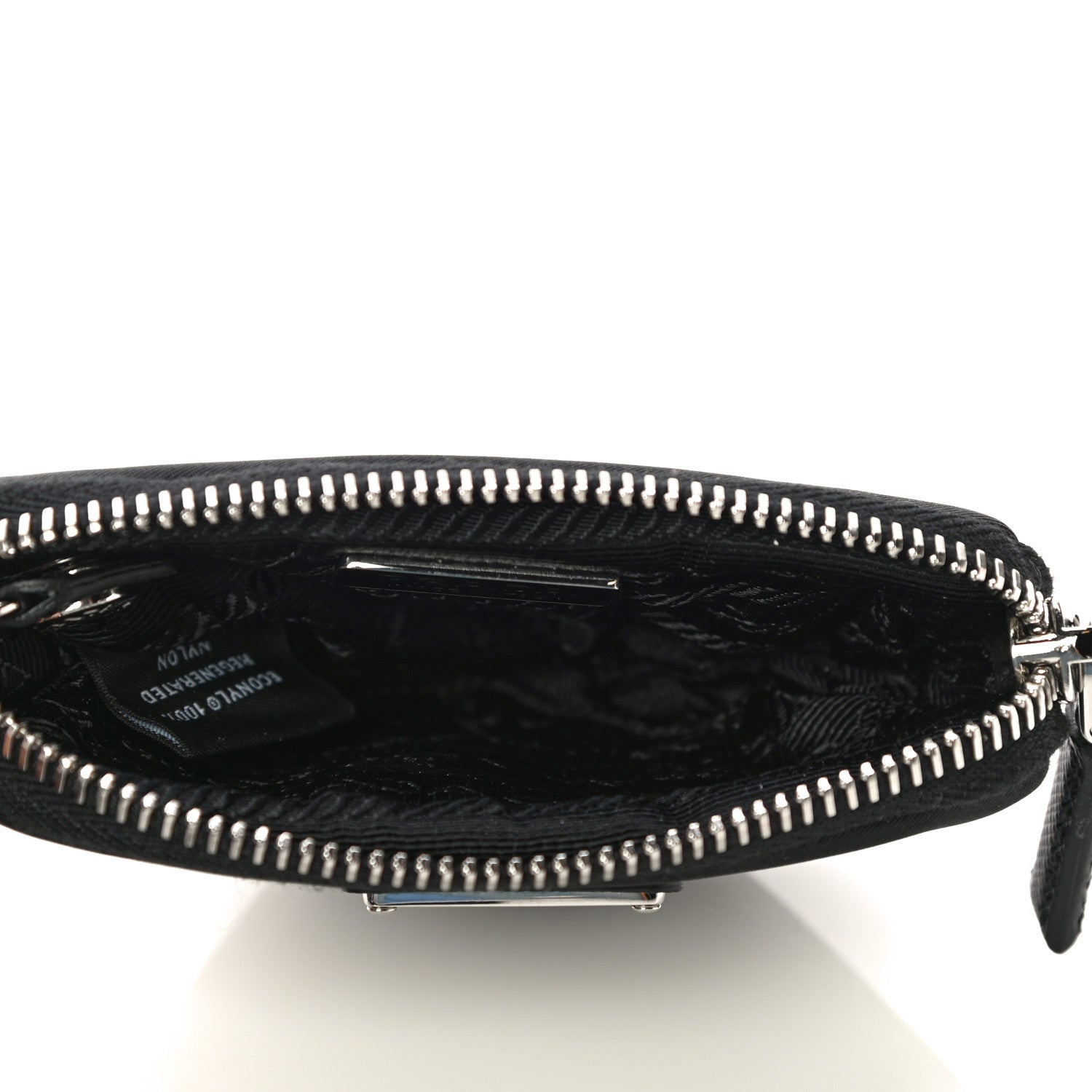 Prada Tessuto Nylon Saffiano Triangle Cargo Pouch Black 4 of 8