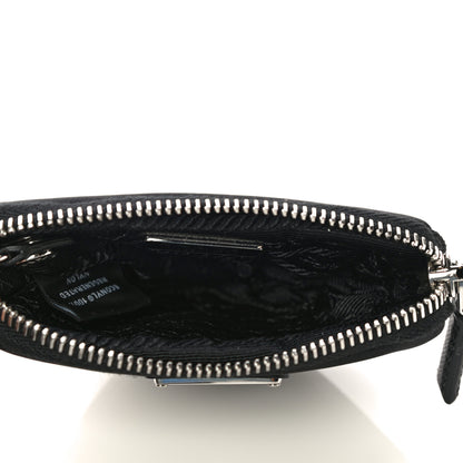 Prada Tessuto Nylon Saffiano Triangle Cargo Pouch Black 4 of 8