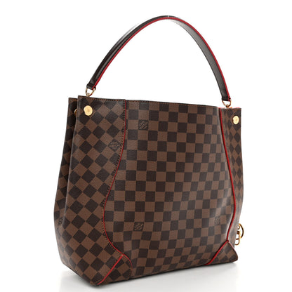 Louis Vuitton Damier Ebene Caissa Hobo Cherry 3 of 10