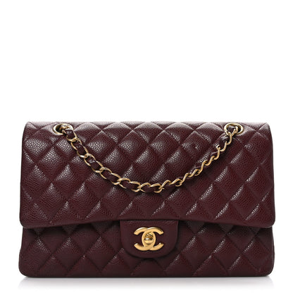 Chanel Caviar Quilted Medium Double Flap Dark Red 1 of 9