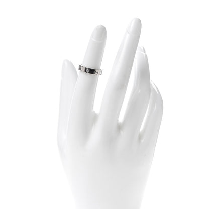 Cartier 18K White Gold Diamond 4mm LOVE Wedding Band Ring 47 4 2 of 4
