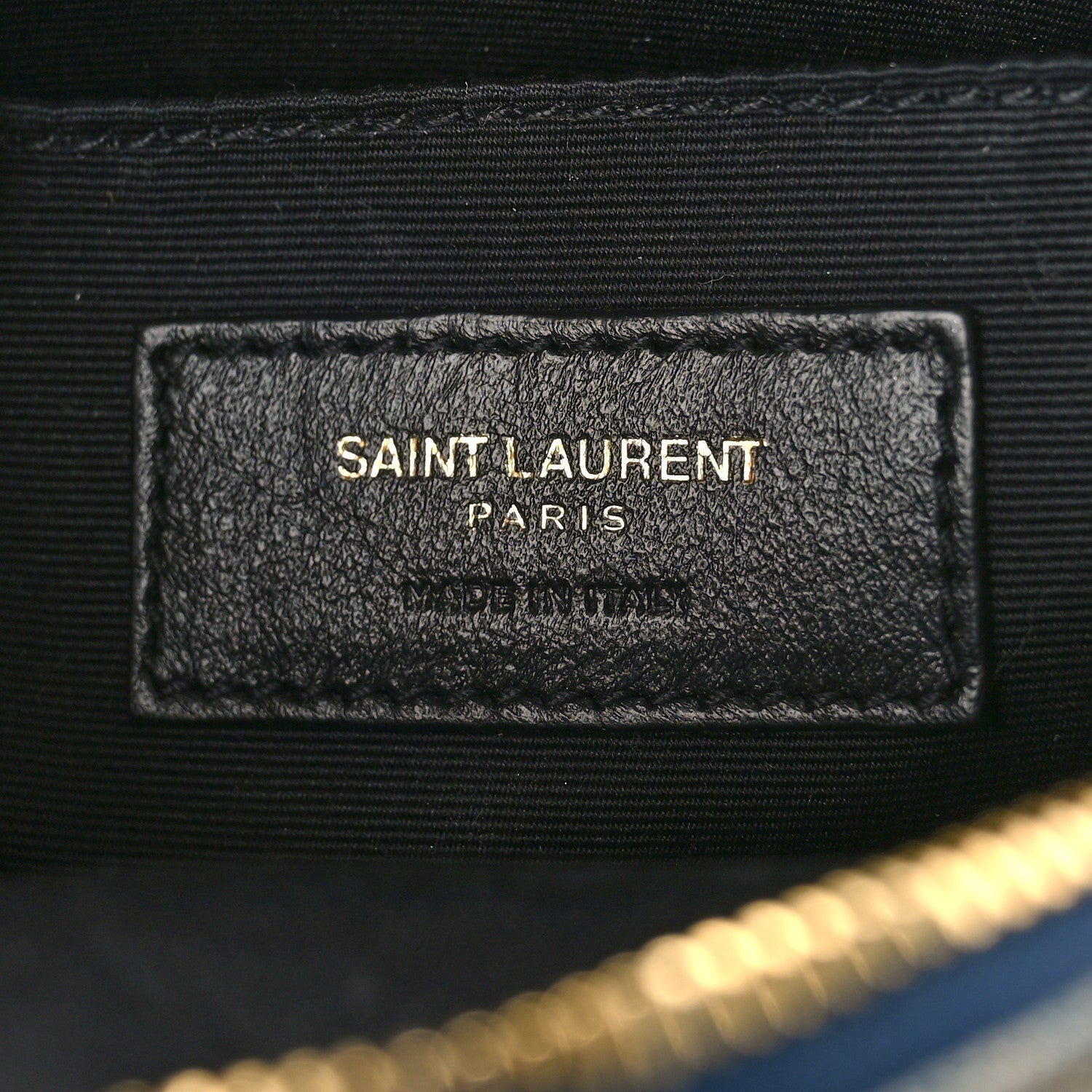 Saint Laurent Denim Quilted Monogram Round Crossbody Bag Rodeo Blue 6 of 8