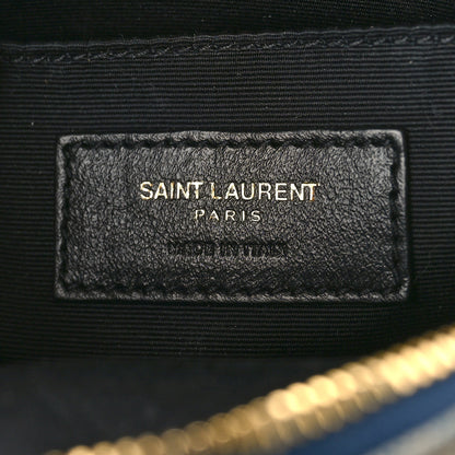 Saint Laurent Denim Quilted Monogram Round Crossbody Bag Rodeo Blue 6 of 8