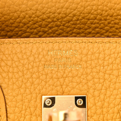 Hermes Togo Birkin 25 Jaune Ambre 6 of 11