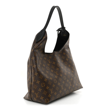 Louis Vuitton Monogram Flower Hobo Black 3 of 10