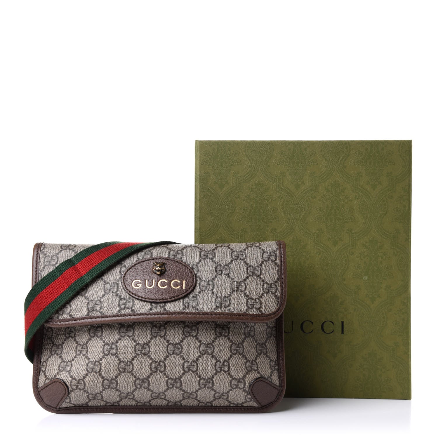 Gucci GG Supreme Monogram Neo Vintage Web Belt Bag Brown 11 of 11