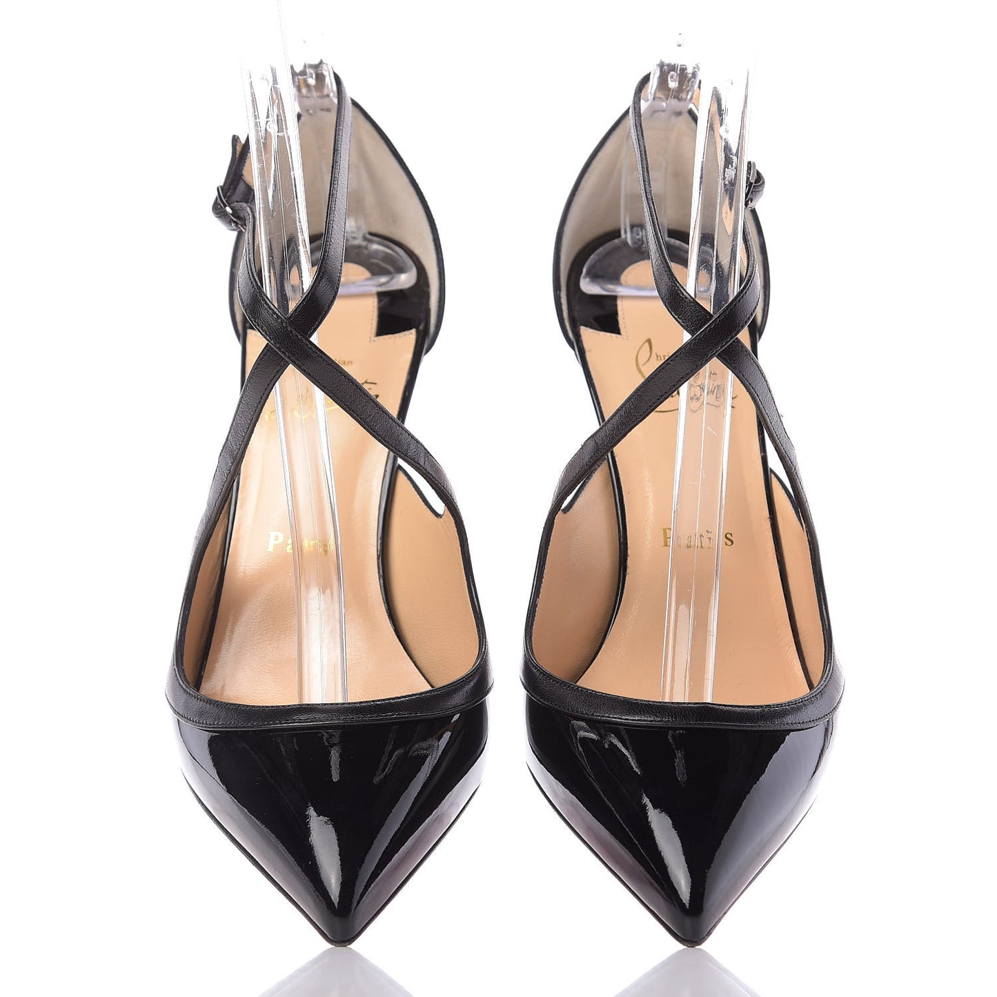 Patent Shiny Nappa Crissos 85 Pumps 39 Black