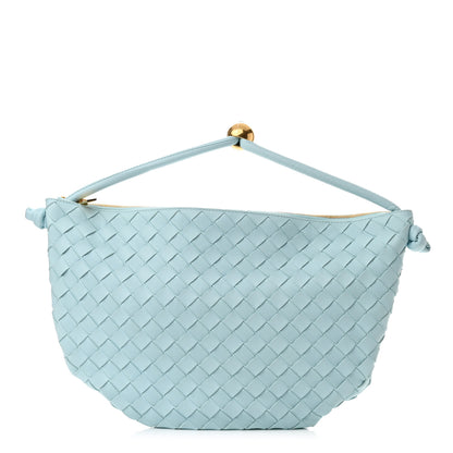 Bottega Veneta Nappa Intrecciato Small Turn Pouch Teal Washed 1 of 9