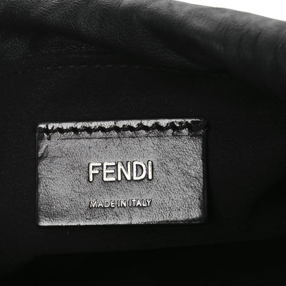 Fendi Soft Nappa Logo Small Drawstring Pouch Bag Black Sunflower 11 of 19