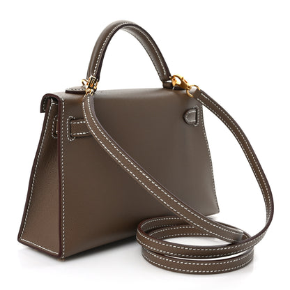 Hermes Epsom Mini Kelly Sellier 20 Etoupe 3 of 9