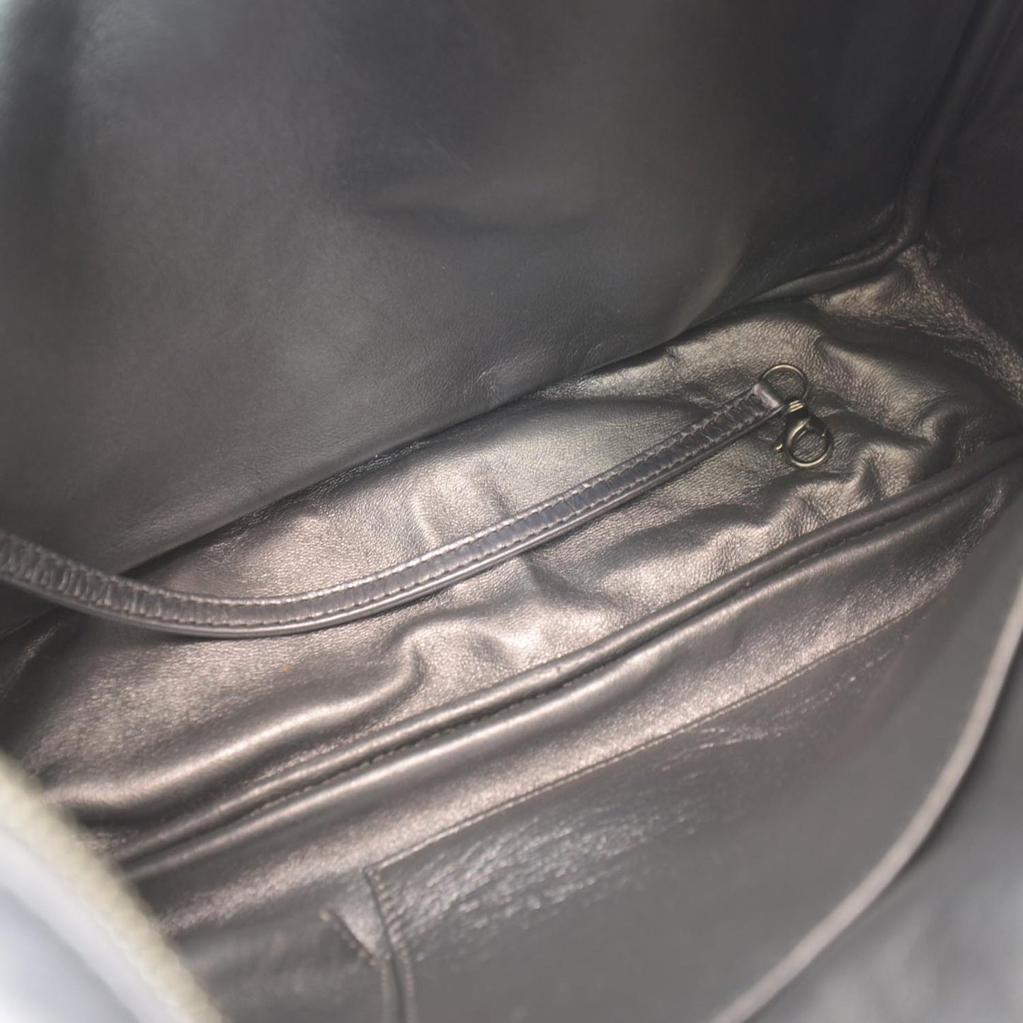 Metallic Aged Calfskin Quilted Large Reissue Camera Case Silver