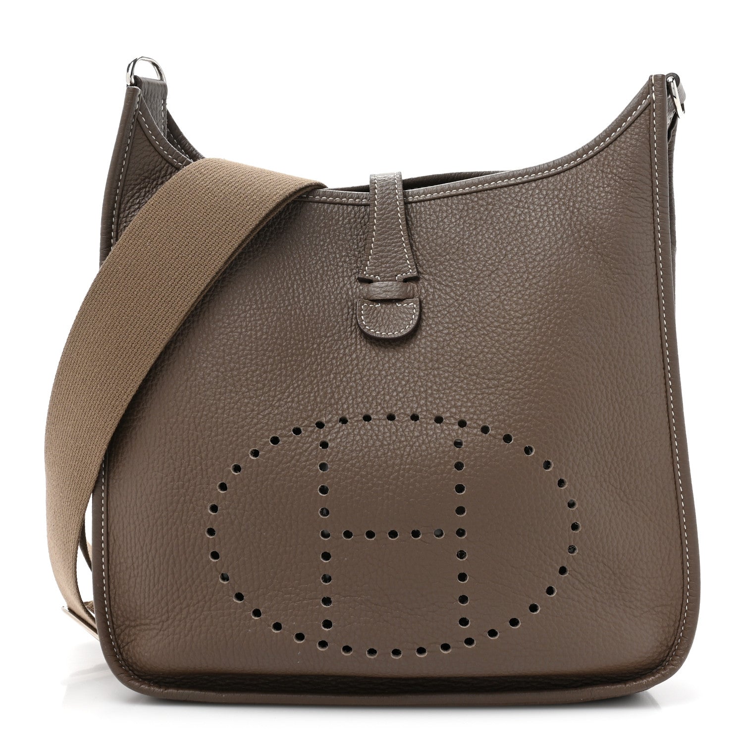 Hermes Taurillon Clemence Evelyne III PM Etoupe 1 of 11