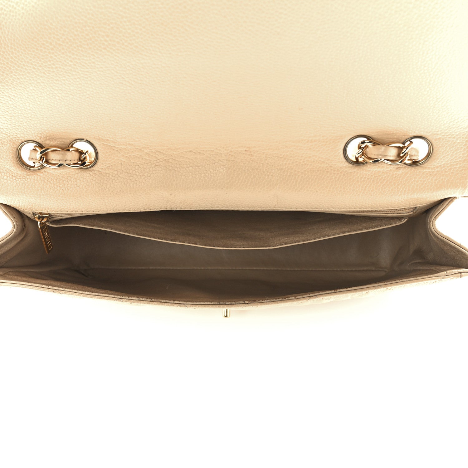 Chanel Caviar Quilted Jumbo Single Flap Beige Clair 5 of 12