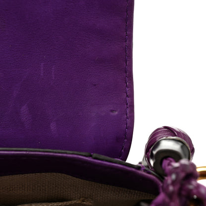 Gucci Calfskin Small Snaffle Bit Shoulder Bag Purple 13 of 13