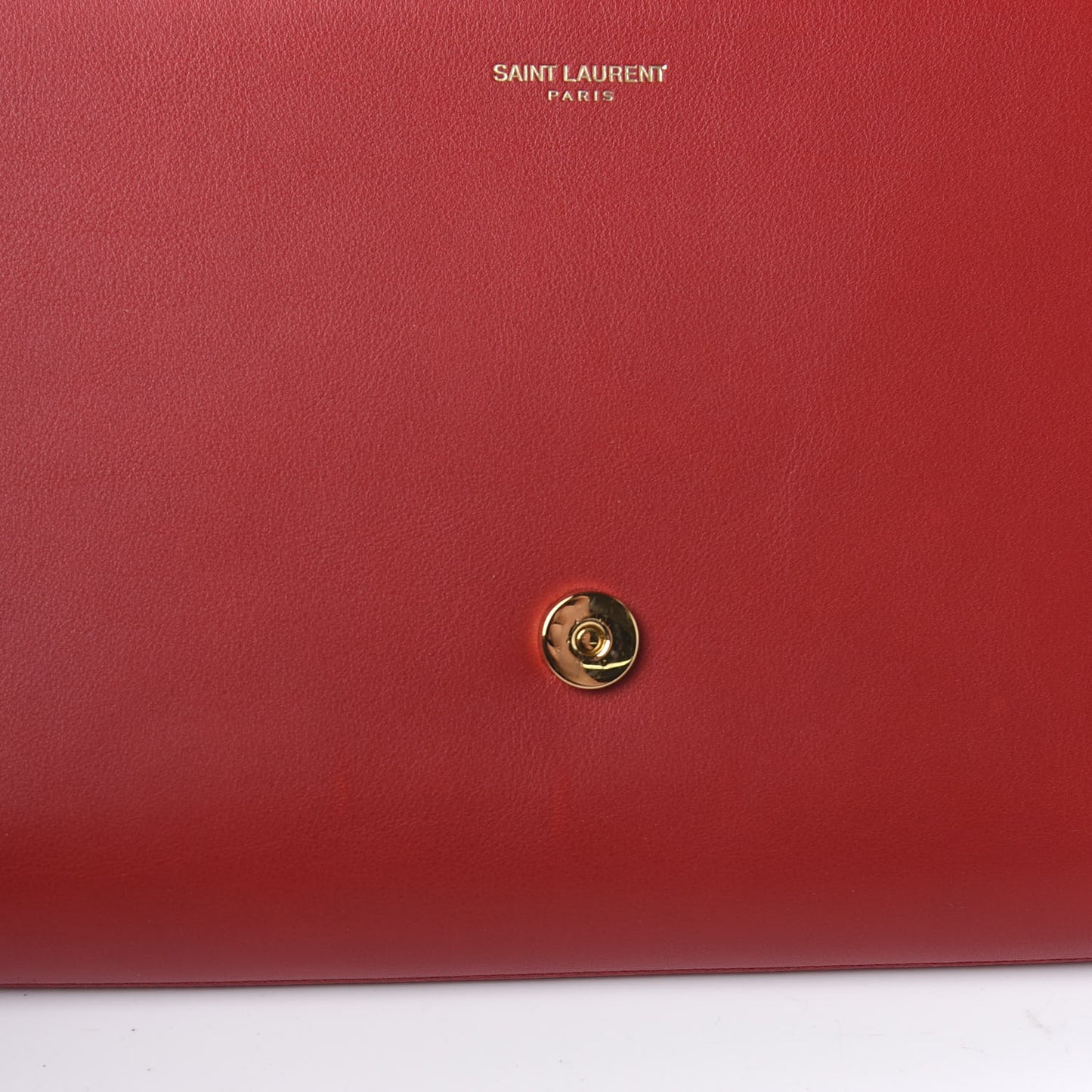 Calfskin Classic Y Ligne Clutch Red