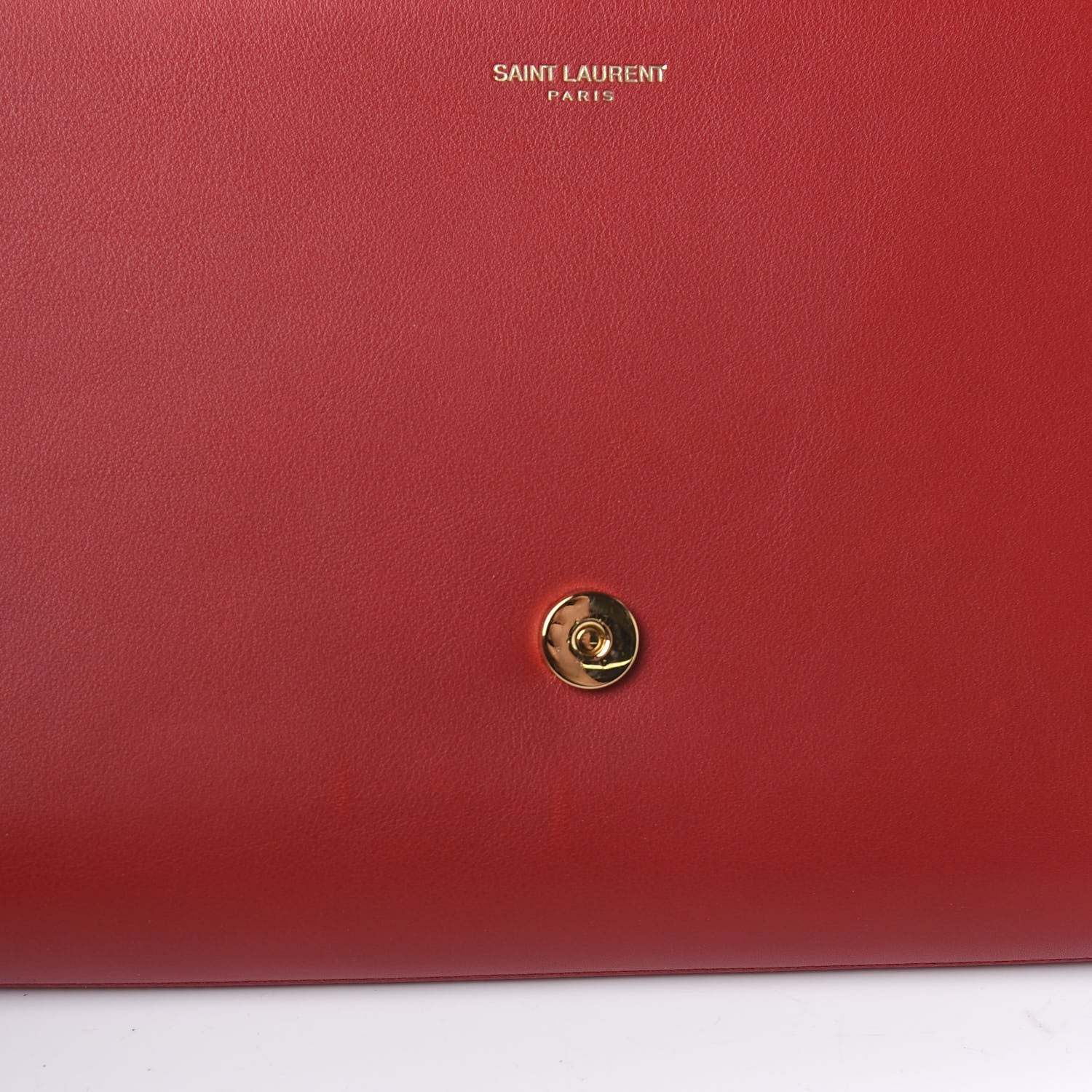 Saint Laurent Calfskin Classic Y Ligne Clutch Red 10 of 10