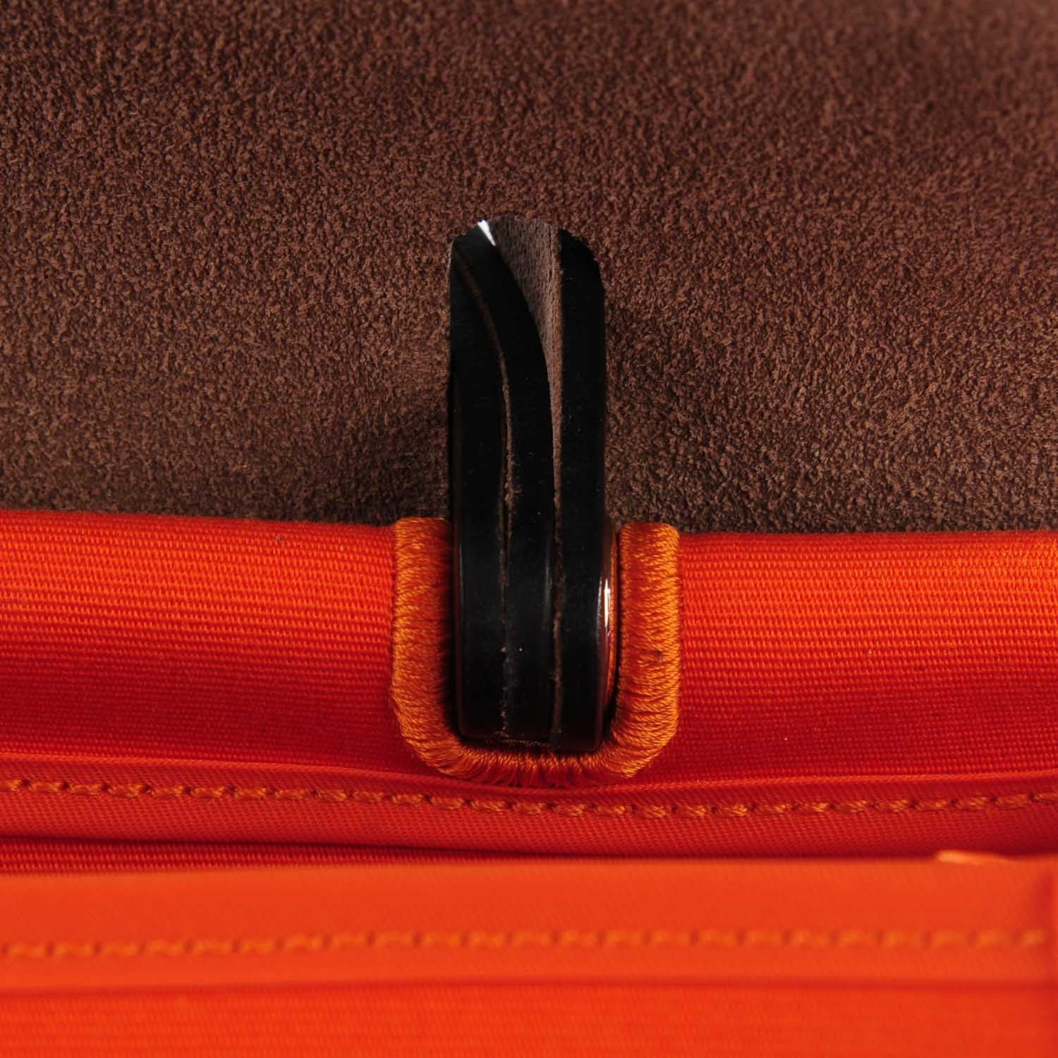 Hermes Vache Hunter Toile Herbag Zip 31 PM Orange 6 of 18
